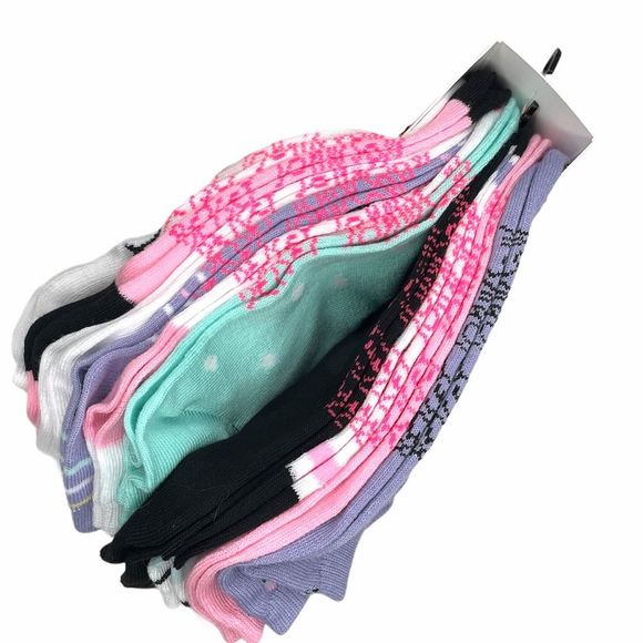 Betsey Johnson Easter Low Cut Socks Purple Pink 10 Pairs - Picture 3 of 9